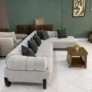 Striped Corner Unit Sofa
