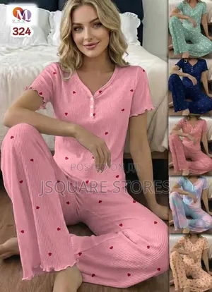 Ladies Short Sleeve Pyjamas/Indoor Wear