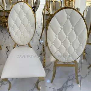 Classic Leather and Gold Event Chair