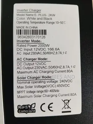 2kw 12v Hybrid Inverter (Works Without Battery)