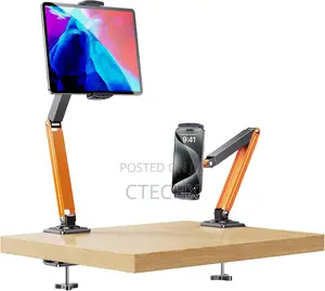 Adjustable Tablet Stand for Desk Bed, 360 Rotation Tablet Arm Holder