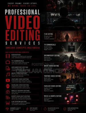 Video Editor in Lagos | Youtube, Reels Faceless Documentary Editing