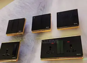 Lyon Luxury Black Gold Sockets and Switches