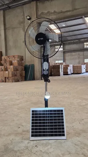 16" Solar Fan Jinhang With Pannel and Remote Ontroll Black Body