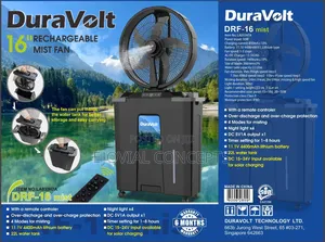 Duravolt DRF-16 Mist: 16" Rechargeable Mist Fan With 22l Water Tank