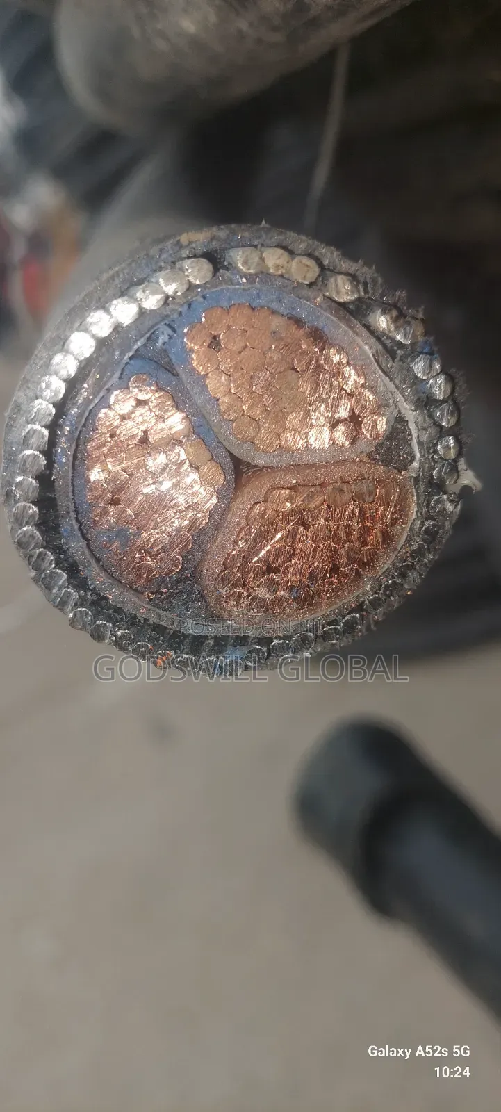 185mmx3core Amoured Cable