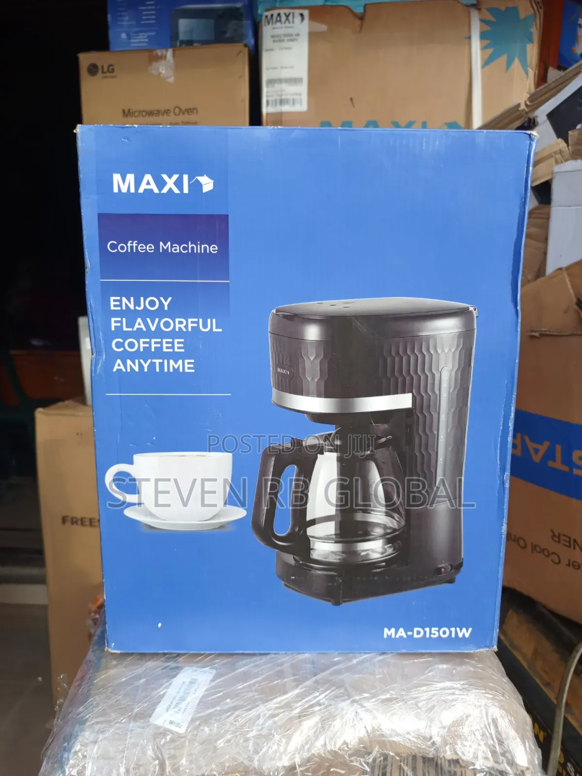 Maxi Coffee Maker 1000w | D1501w (Black)