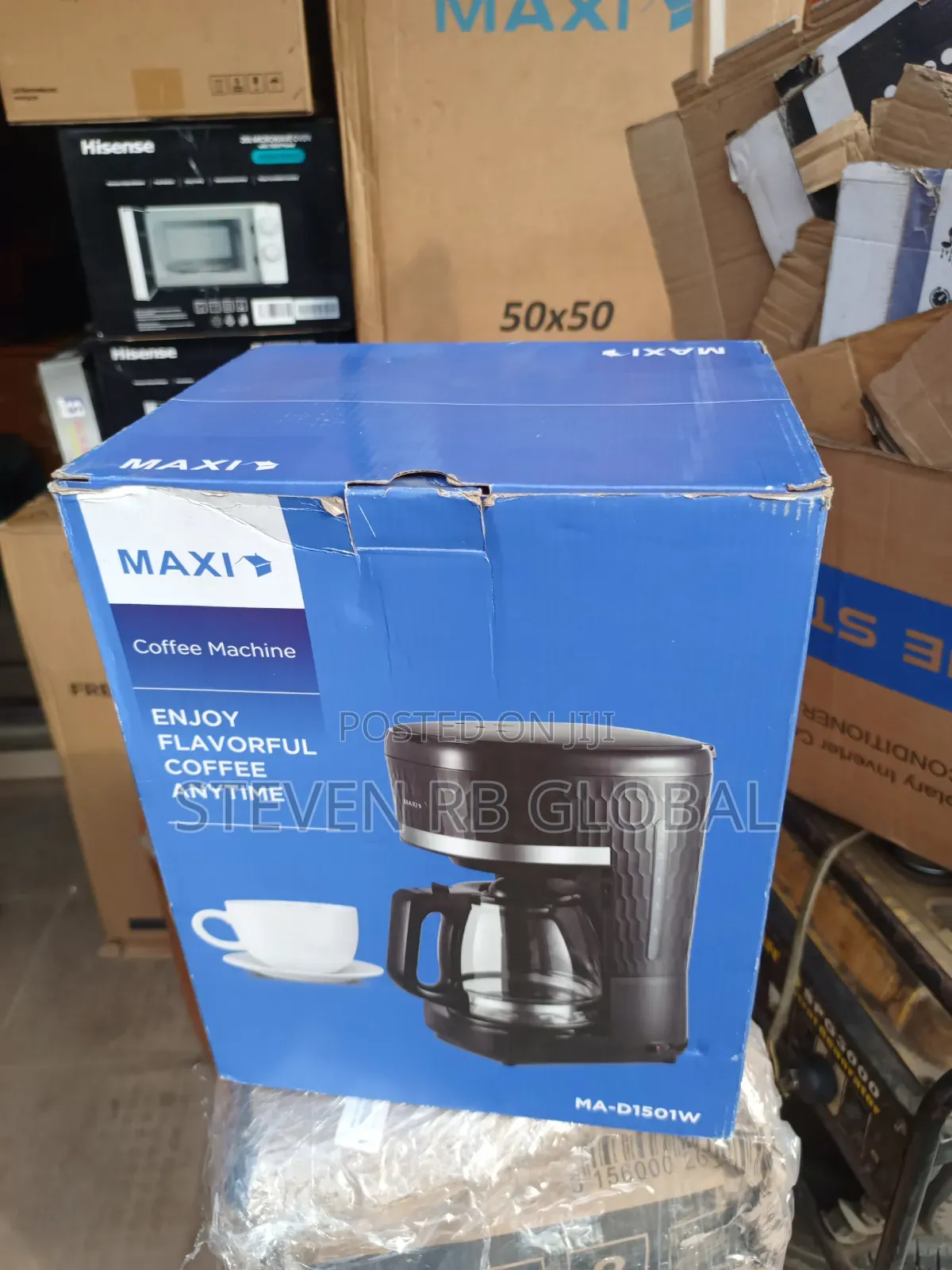 Maxi Coffee Maker 1000w | D1501w (Black)