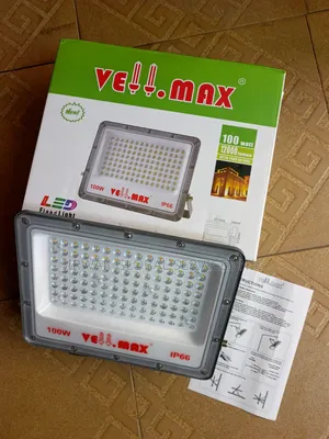 Electric Flood Light, Vellmax 100w Watts Warmwhite 12,000 Lumen