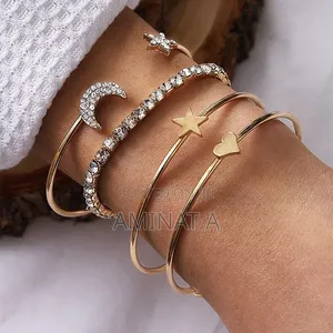 4 Set of Bohemian Gold Tassel for Women