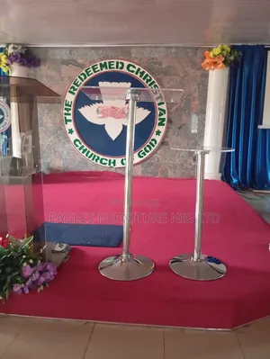 Quality Unbreakable Acrylic Church Pulpit With Microphone Stand