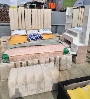 Unique Standard 6by6 Complete Set of Upholstery Padded Bedframe