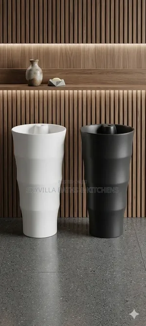 Freestanding Pedestal Basin – Luxury Minimalist Bathroom Sink