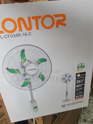 I6-Inch Lontor Solar Rechargeable Fan