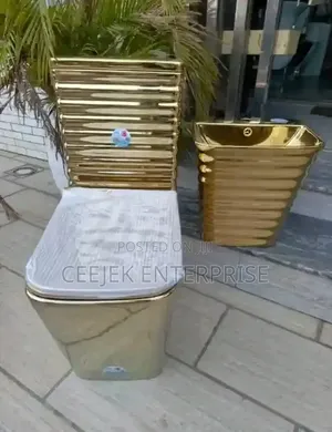 Gold Water Closet With Hanging Basin