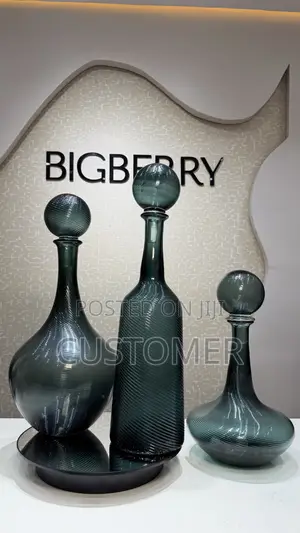 Blue Glass Decor Set