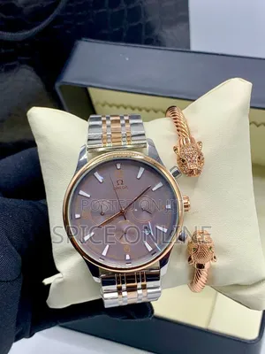 Xvip Affordable Omega Watch With Working Chronograph and Bracelet Set