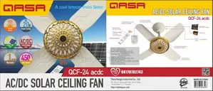 Qasa Ac/Dc Solar Ceiling Fan (Qcf-24 Acdc)