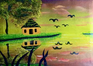 Beautiful Hut (Sunset) Original Art
