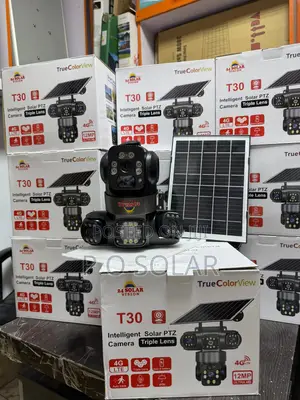 Intelligent Solar PTZ Camera Triple Lens