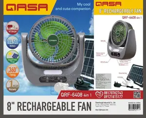 Qasa 8" Rechargeable Fan