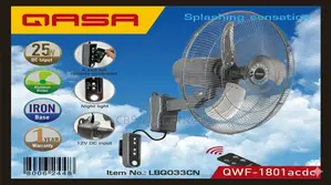 Qasa 18" AC/Dc Wall Fan