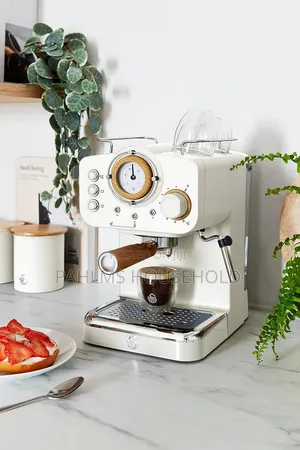 Swan Retro Coffee Maker With Milk Frother