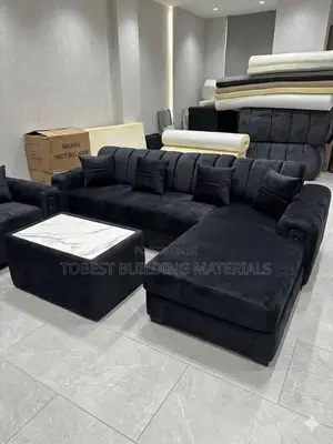 L Shape With Single Seater Sofa Set