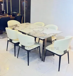 Beautiful Design Marble Dining Set 6-Seater