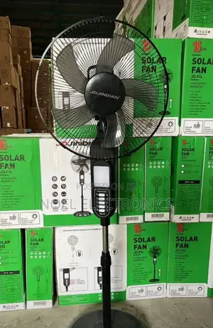 Jd Jindian 16- Inch Ac/Dc Rechargeable Solar Standing Fan