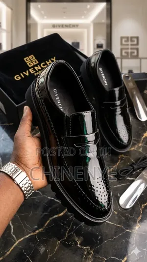 Chunky Patent Leather Penny Loafers