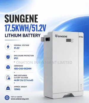 17.5kwh 51.2v Sungene Lithium Battery – Reliable Solar Energy Storage