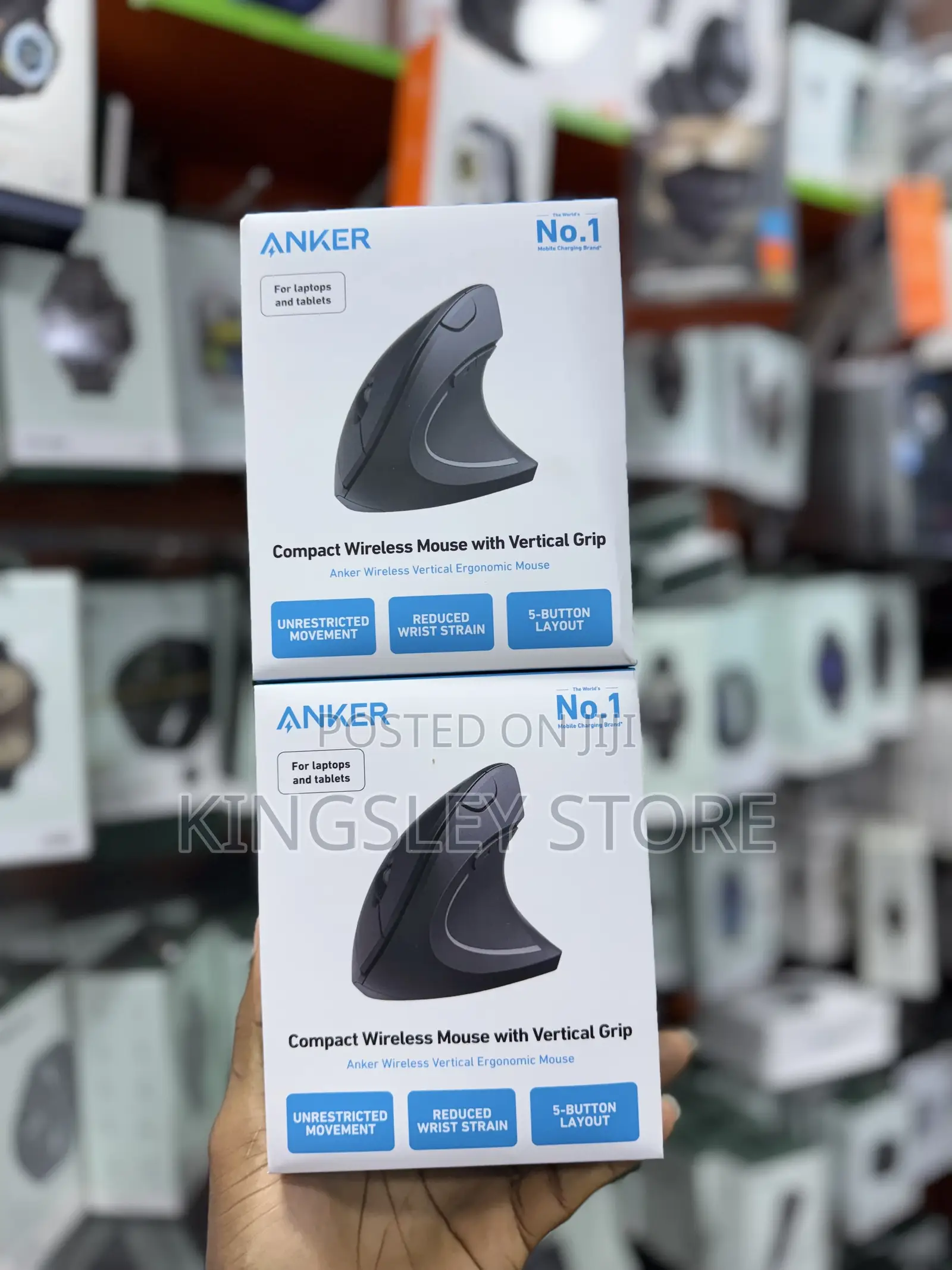 Anker 2.4g Wireless Vertical Ergonomic Optical Mouse