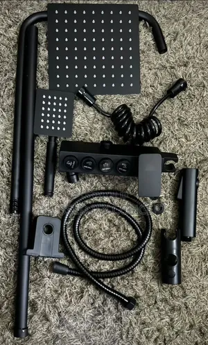 Quality Four Button Black Shower Mixer