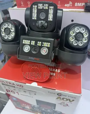 View Point Ai Solar CCTV Camera | 4-Lens, 4g Wireless, Human Tracking