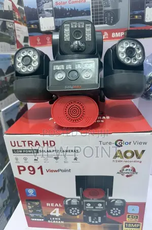 18mp View Point Smart 4g Rotational Camera – 4-Lens Wireless Security