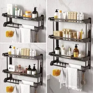 3 Tiermulti-Purpose Storage Rack With Towel Bar