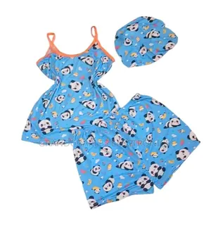 Night Wear Vest Short and Bonnet