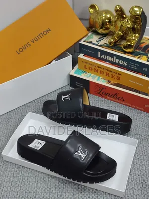 Quality Original Leather Louis Vuitton Unisex Slide