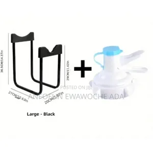 Stainless Steel Water Dispenser Bottle Stand Rack + Tap Valve
