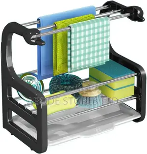 Sponge Holder With Collection Bowl - Sink Caddy Organizer