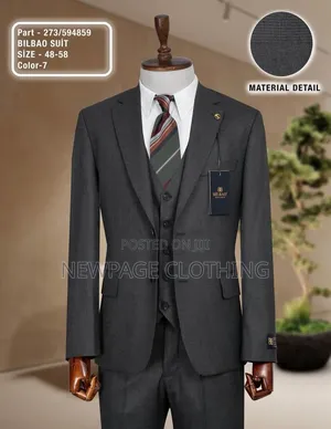 Luxury Turkish 3-Piece Suits  Free Tie, Metal Cufflinks, or Socks