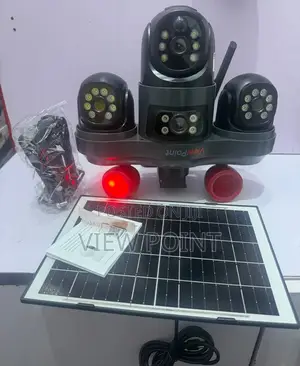 View Point Solar PTZ Camera – 3 Rotating Lenses, Ai Tracking Alarm