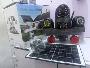 Viewpoint 3lens,3rotated Lens Solar PTZ Camera Wt Detection Alarm12mp
