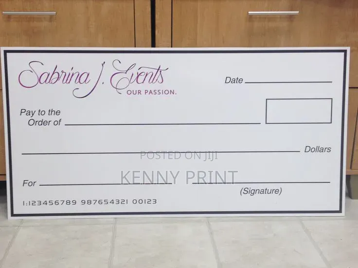 Dummy Cheque Print for Event