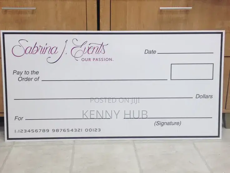 Dummy Cheque Print for Event