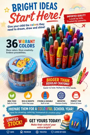 36 Vibrant Colour Crayon