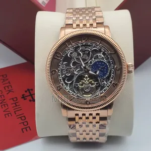 Patek Philippe Inspired Hallow Dial Automatic Chain Watch