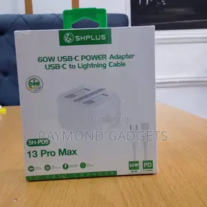 Shplus 60w Usb-C Power Adapter With Usb-C to Lightning Cable iPhone
