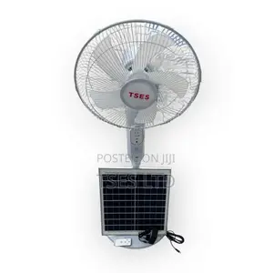 Solar Rechargeable Stand Fan With Solar Panel and Remote